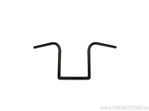 Guidão de aço preto LZR de diâmetro alto de 22mm e comprimento de 720mm - Fehling