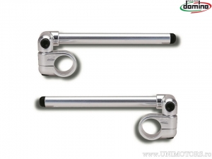 Guidon en acier chromé 22mm set Racing pour diamètre 45mm - Domino
