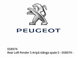 Hátsó bal sárvédő 5 - 058974 - Peugeot