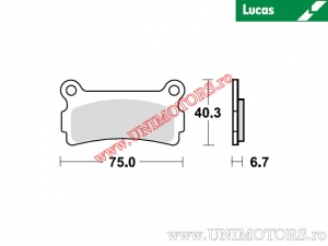 Hátsó fékbetét - MCB613 szerves - Lucas TRW