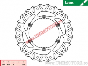 Hátsó féktárcsa MST371EC merev - Lucas TRW