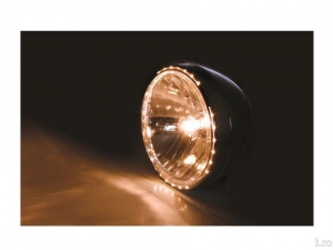 H4 Scheinwerfer mit LED-Positionslichtern, Chromfarbe, D: 200mm - SHIN YO