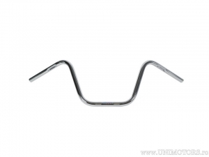 Handlebar chromed steel Chopper with diameter 25.4mm and length 905mm with cable housing - Fehling