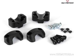 Handlebar Conversion from 22 mm to 28 mm - material: aluminum - color: black - SW-Motech