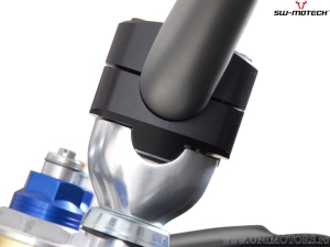 Handlebar Conversion from 22 mm to 28 mm - material: aluminum - color: black - SW-Motech