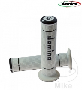 Handlebar grip set A240 white black Domino D: 22 mm L: 125 mm closed - JM