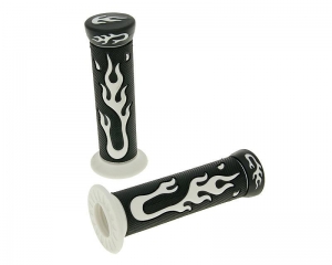 Handlebar Grip Set Flame (black / white) - TNT