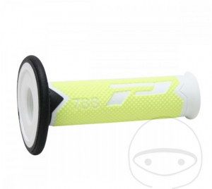 Handlebar grips set 788 black yellow fluorescent white Progrip D: 22 mm L: 115 mm closed