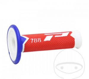 Handlebar grips set 788 blue red white Progrip D: 22 mm L: 115 mm closed - JM