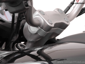 Handlebar riser set 18 mm - material: aluminum - color: silver - Kawasaki Versys 650 ('07-'14) - SW-Motech