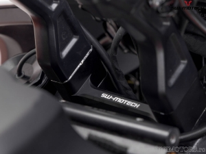 Handlebar riser set 30 mm - material: aluminum - color: black - Harley Davidson Pan America 1250 ('21-) - SW-Motech