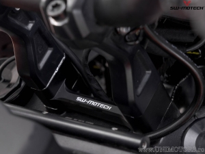 Handlebar riser set 30 mm - material: aluminum - color: black - Harley Davidson Pan America 1250 ('21-) - SW-Motech