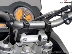 Handlebar Riser Set 50-60 mm - material: aluminum - color: black - BMW G 650 ('06-'09) - SW-Motech
