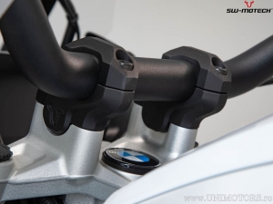 Handlebar Riser Set with 32 mm rise and 20 mm back - aluminum - color: black - BMW models - SW-Motech
