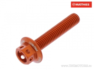 Hatlapos csavar Pro Bolt M5 x 0.80 x 25 mm alumínium Racing narancssárga - JM