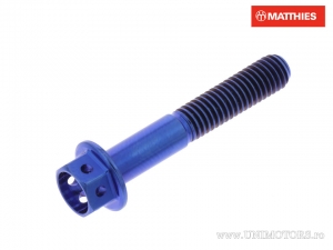 Hatlapos csavar Pro Bolt M5 x 0.80 x 30 mm titan Racing kék - JM