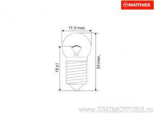 Headlight Bulb E10 6V 0.6W - JM