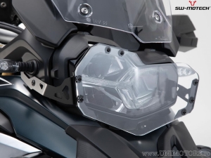 Headlight guard with black bracket - material: polycarbonate - BMW F 750 / 850 GS ('17-) - SW-Motech