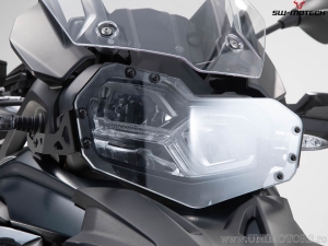 Headlight guard with black bracket - material: polycarbonate - BMW F 750 / 850 GS ('17-) - SW-Motech