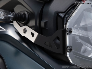 Headlight guard with black bracket - material: polycarbonate - BMW F 750 / 850 GS ('17-) - SW-Motech