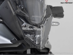 Headlight guard with black bracket - material: polycarbonate - Honda XL750 Transalp ('22-) - SW-Motech