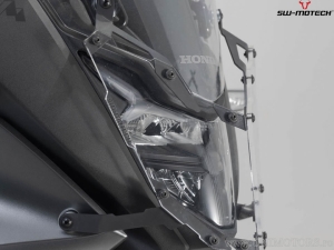 Headlight guard with black bracket - material: polycarbonate - Honda XL750 Transalp ('22-) - SW-Motech