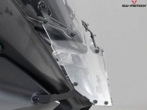Headlight guard with black bracket - material: polycarbonate - Honda XL750 Transalp ('22-) - SW-Motech
