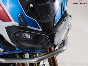 Headlight protector with black bracket - material: polycarbonate - Honda CRF1000L Adventure Sports ('18-) - SW-Motech