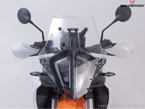 Headlight protector with black bracket - material: polycarbonate - KTM 790/890 Adventure/R ('22-) - SW-Motech