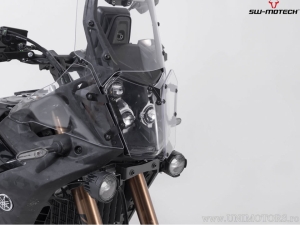 Headlight protector with black bracket - material: polycarbonate - Yamaha Ténéré 700 World Raid (22-) - SW-Motech