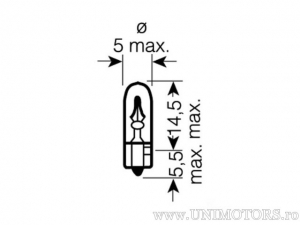 Headlight without base W2W W2X4.6D 12V 2W blister set 2 pieces - Osram