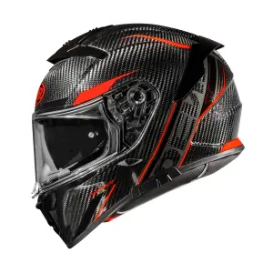 Helm Devil Carbon ST2 - Glans, Rood, Zwart - Volwassene - S - 010116526