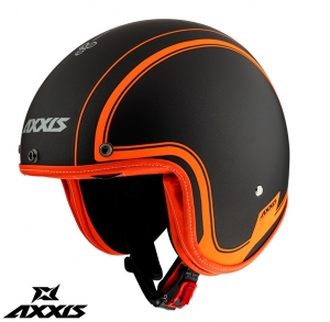 Helmet Axxis model Hornet SV Royal A4 fluorescent orange matte (integrated sun visor)