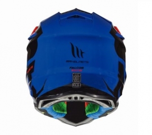Helmet off-road motorcycle MT Falcon Weston B0 glossy blue - Glossy blue, S (55/56cm)
