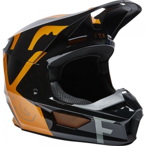 Helmet V1 Skew, ECE [Black/Gold]: Size - L
