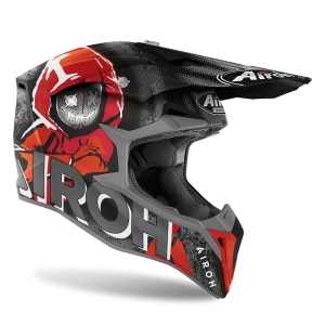 Helmet Wraap Alien matte red: Size - L