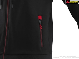 Herren Kapuzenpullover Corpo - Größe: 2XL - Material: 70% Baumwolle / 30% Polyester - Farbe: Schwarz / Weiß / Rot - Akrapovi�