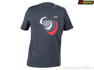Herren Mesh T-Shirt - Größe: 2XL - Material: 100% Baumwolle - Farbe: grau / weiß / rot - Akrapovič