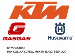 HEX COLLAR SCREW, M6X40, ISA30, SELF-LOC - 0025060406S - KTM