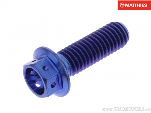 Hexagonális sapka Pro Bolt M8 x 1.25 x 25 mm titán Racing kék - JM