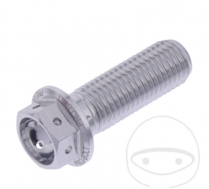 Hexagonal Cap Screw Pro Bolt M10 x 1.25 x 30 mm Aluminum Racing Silver - JM