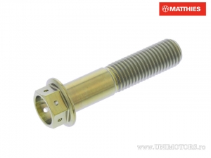 Hexagonal Cap Screw Pro Bolt M10 x 1.25 x 45 mm Titanium Racing Gold - JM