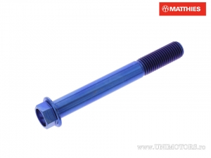 Hexagonal Cap Screw Pro Bolt M10 x 1.25 x 80 mm Blue Titanium - JM