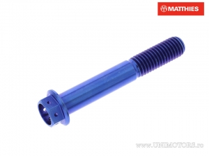 Hexagonal Cap Screw Pro Bolt M10 x 1.50 x 65 mm Titanium Racing Blue - JM