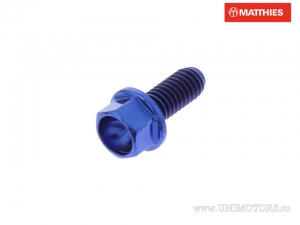 Hexagonal Cap Screw Pro Bolt M4 x 0.70 x 10 mm Blue Titanium - JM