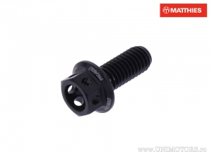 Hexagonal Cap Screw Pro Bolt M5 x 0.80 x 12 mm Aluminum Racing Black - JM