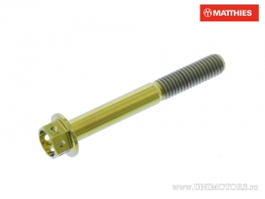 Hexagonal Cap Screw Pro Bolt M5 x 0.80 x 40 mm Titanium Racing Gold - JM