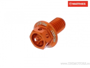 Hexagonal Cap Screw Pro Bolt M6 x 1.00 x 10 mm Aluminum Racing Orange - JM