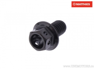 Hexagonal Cap Screw Pro Bolt M6 x 1.00 x 10 mm Titanium Racing Black - JM