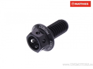 Hexagonal Cap Screw Pro Bolt M6 x 1.00 x 12 mm Aluminum Racing Black - JM